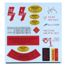 Sticker set restoration (17 pieces) Karmann Beetle